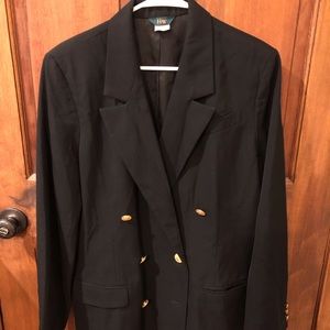 H&W Hawksley & Wight Business Suit Blazer Black 14